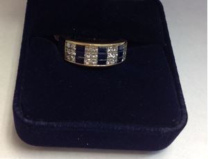 Picture of Blue Sapphire Diamond Ring